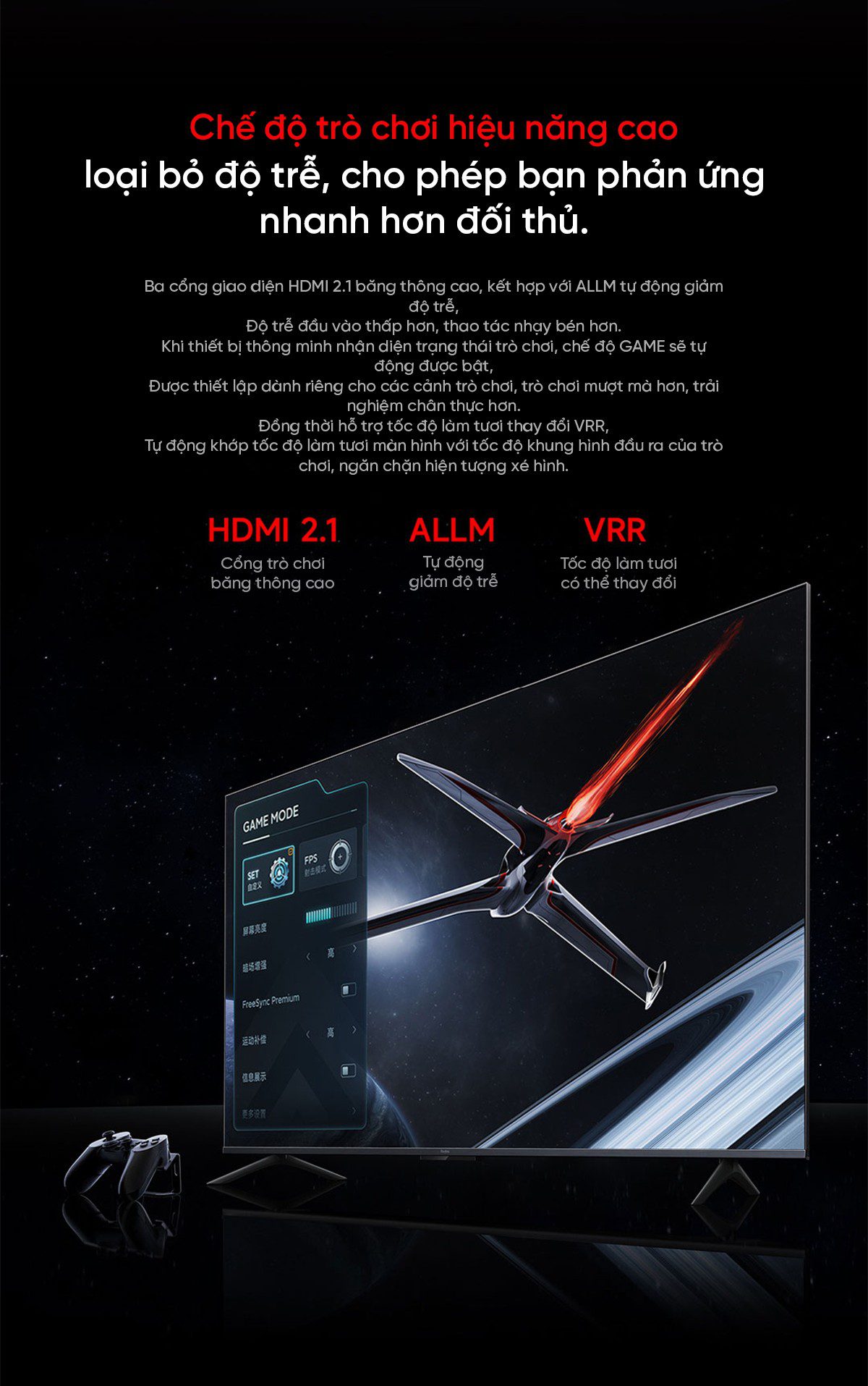 Tivi Xiaomi Redmi X 85 Inch 2025 - Tần Số Quét 240Hz -Ram 4GB/64GB